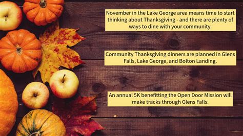 Everything happening in Lake George in November